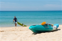 Fun water activities on the beach